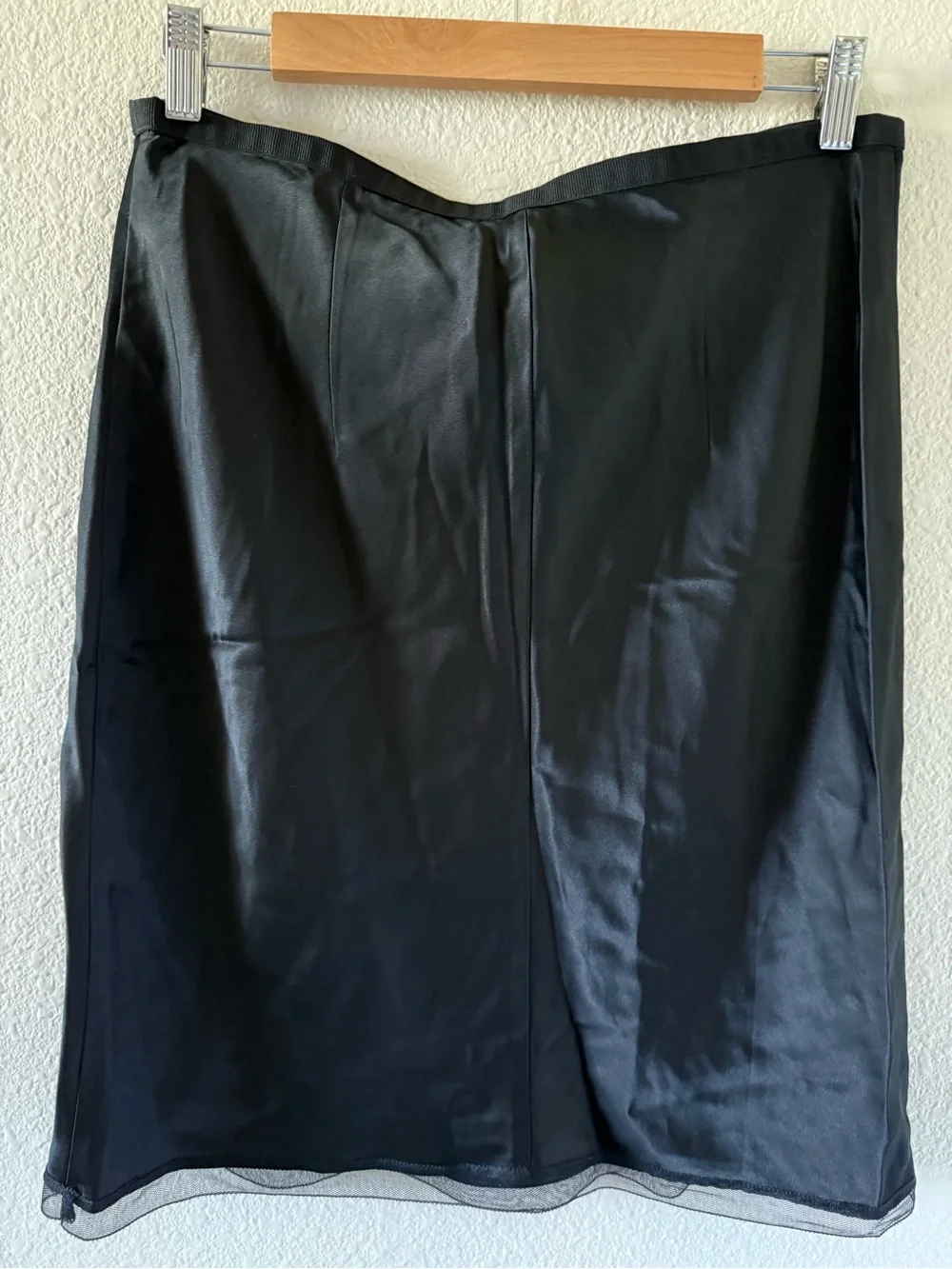 NWT JCREW Gwen Black Midi Skirt - slip style